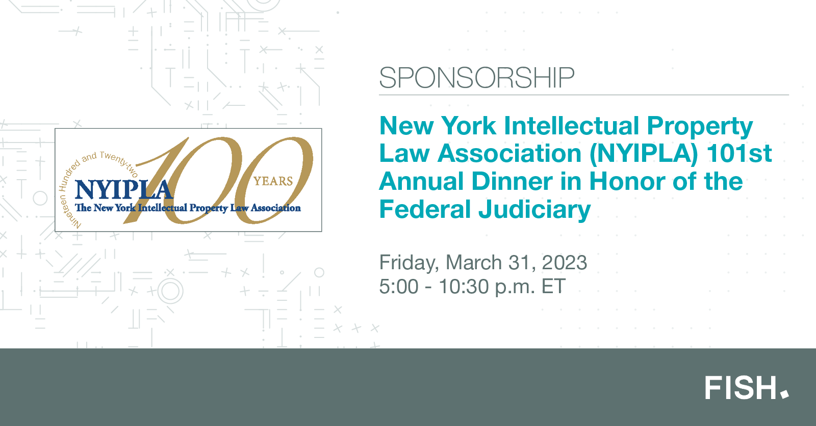 New York Intellectual Property Law Association (NYIPLA) 101st Annual ...